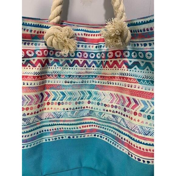 Colorful Canvas Tote Bag With Rope Handles By Thirne & Co. - Picture 3 of 3